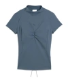 Puma Mock Neck Performance Tee In Blue