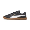 Puma Mens Palermo Leather Trainers Mens Shoe In Black- White- Gold