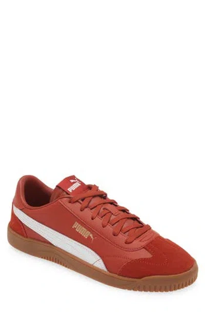 Puma Club 5v5 Sneaker In Mars Red- White- Gold