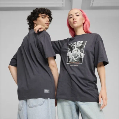 Puma Club De Course Graphic T-shirt Unisex In Galactic Gray