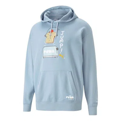 Puma Club Graphic Funny Printing Knit Sports Light Blue