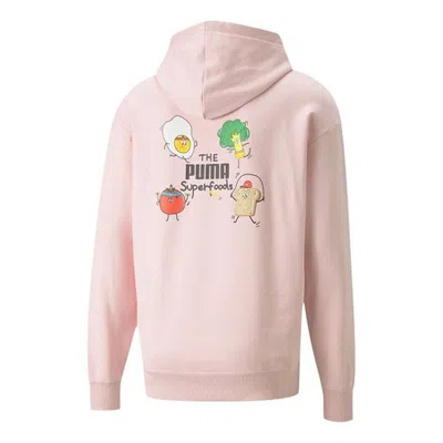Puma Club Graphic Living Series Funny Printing Knit Sports Pink Red