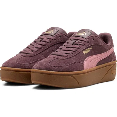 Puma Club Ii Era Platform Sneaker In Burgundy