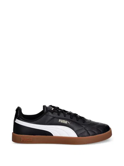 Puma Club Ii Indoor Quilted-effect Logo-print Sneakers In Black
