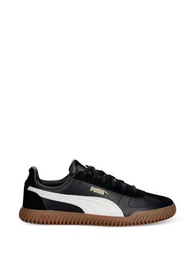 Puma Club Kayzer Logo-patch Panelled Sneakers In Black