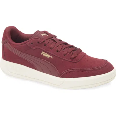 Puma Club Pearl Sneaker In Dark Jasper-dark Jasper-gold