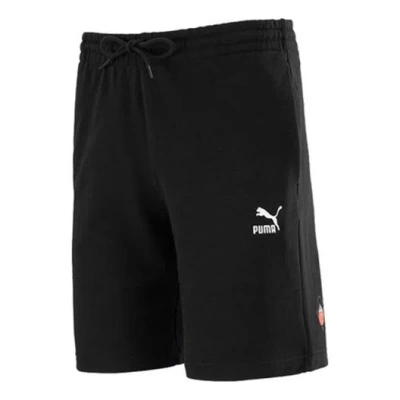 Puma Club Shorts Embroidered Logo Casual Sports Black