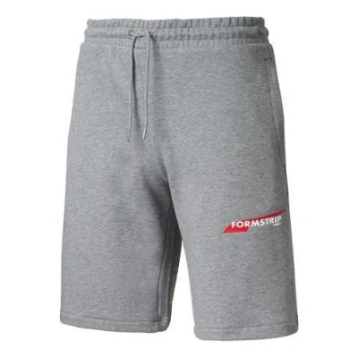 Puma Club Shorts 'grey White Red' In Gray