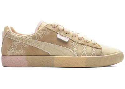 Pre-owned Puma Clude Dapper Dan Pregame Runway (women's) Sneakers In Croissant/rose Dust