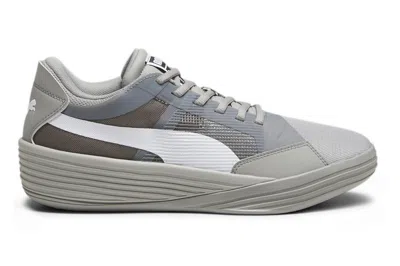 Pre-owned Puma Clyde All-pro Team Concrete Gray  White In Concrete Gray/ White