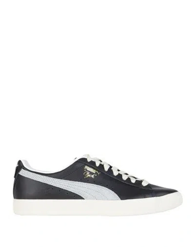 Puma Clyde Base Woman Sneakers Black Size 4.5 Soft Leather