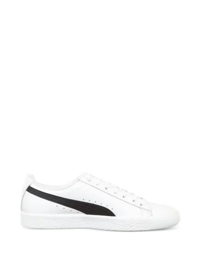 Puma Kids' Clyde Core Foil Lace-up Sneakers In White
