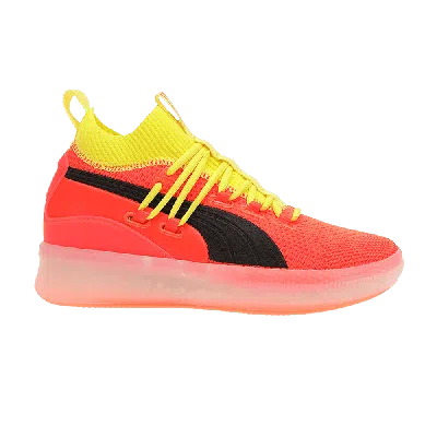Pre-owned Puma Clyde Court Jr 'red Blast'