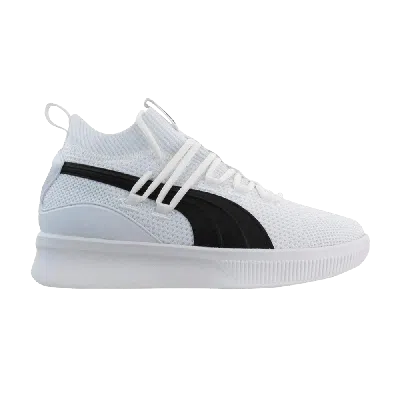 Pre-owned Puma Clyde Court Jr 'white Black'