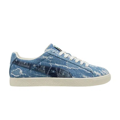 Pre-owned Puma Clyde 'denim' In Blue