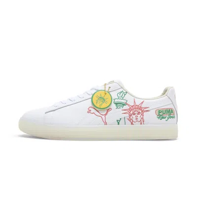 Puma Clyde Embd Nyc Flagship Sneakers In White