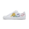 Puma Clyde Embd Vegas Flagship Sneakers In White-archive Green-sunny Yellow