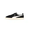 Puma Clyde Hairy Suede Men's Low Shoe In Black/frosted Ivory