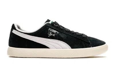 Pre-owned Puma Clyde Hairy Suede  Black Frosted Ivory In  Black/frosted Ivory