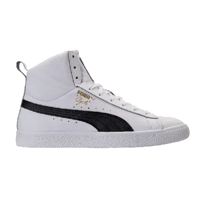 Pre-owned Puma Clyde Mid Core Foil 'white'