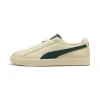 Puma Clyde Players Lane Lace Up Sneakers In Creamy Vanilla-dark Myrtle