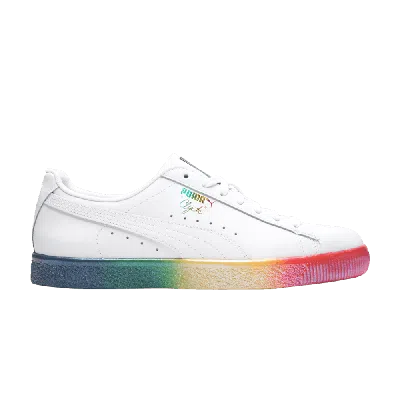 Pre-owned Puma Clyde 'pride Rainbow' In White
