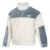 Puma Color Blocking Sherpa Jacket Contrasting Colors Lamb's Wool Stay Warm Sports Logo Creamy White