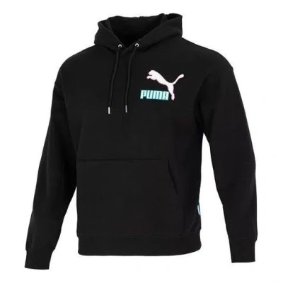 Puma Colorblock Fandom Logo Hoodie 'black'