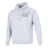 Puma Colorblock Fandom Logo Hoodie 'grey' In Gray