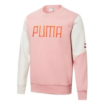 Puma Colorful Embroidered Sweater 'pink White'
