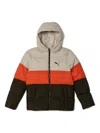 Puma Colour-block Padded Jacket In Green
