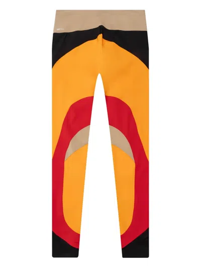 Puma Colour-block Zip-detail Leggings In Black