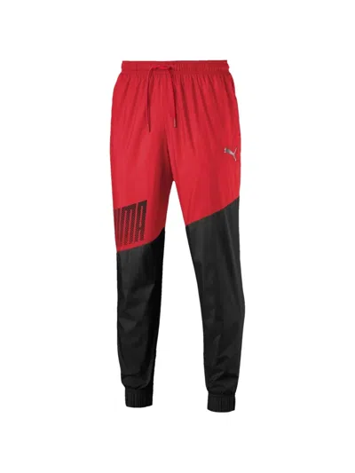 Puma Colourblock Track Pants In Red