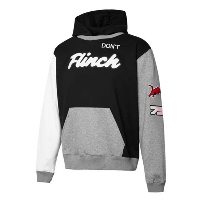 Puma Combine Embroidered Pattern Contrasting Colors Knit Sports Black