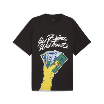 Puma Commissioner Dylan Men's Oversized Basketball T-shirt In Black