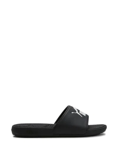 Puma Kids' Cool Cat 2.0 Logo-print Slides In Black