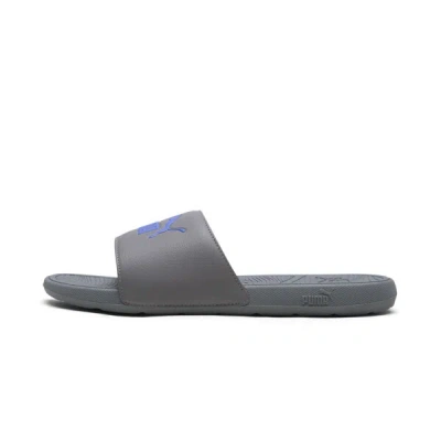 Puma Cool Cat 2.0 Men's Slides In Charcoal Gray-royal Sapphire