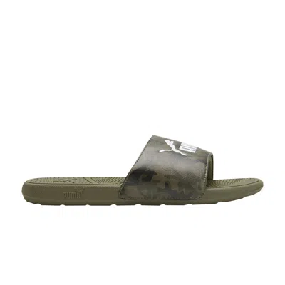 Pre-owned Puma Cool Cat 2.0 Slide 'camo - Dark Olive' In Green