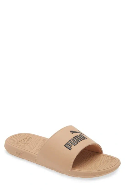 Puma Cool Cat 2.0 Slide Sandal In Dusty Tan- Black