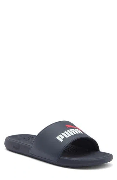 Puma Cool Cat 2.0 Slide Sandal In Parisian Night- White