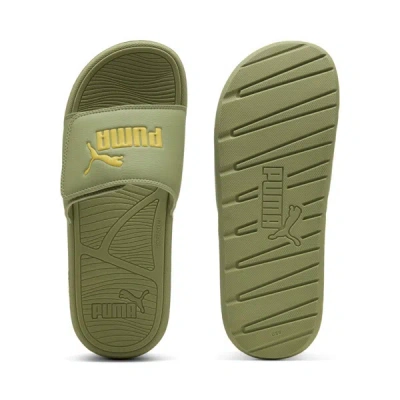 Puma Cool Cat 2.0 Slides In Calming Green-sunny Yellow