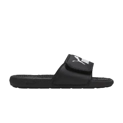 Pre-owned Puma Cool Cat 5 Slide Little Kid 'black White'