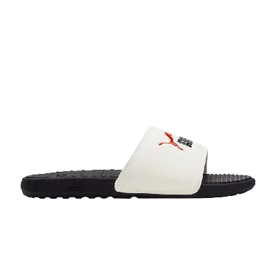 Pre-owned Puma Cool Cat Slides 'white High Risk Red'