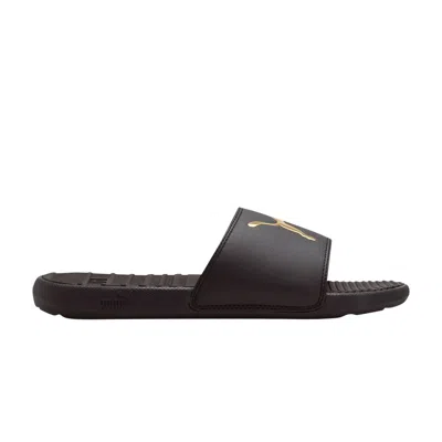 Pre-owned Puma Cool Cat Sport Slide 'black Team Gold' | Men's Size 12