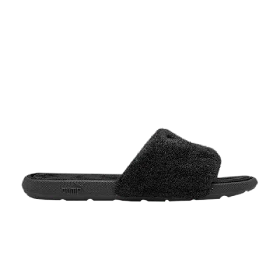 Pre-owned Puma Cool Cat Sport Slide Jr 'fluffy - Black'