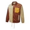 Puma Cord Coach Jacket Corduroy Splicing Woven Logo Sports Coffee In Brown