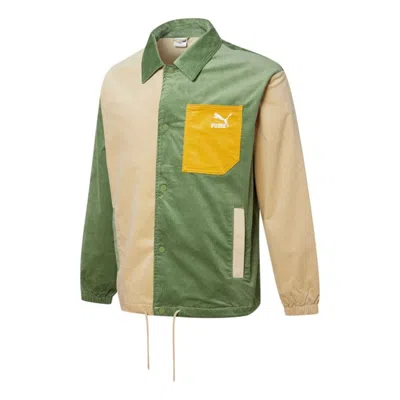 Puma Cord Coach Jacket Green