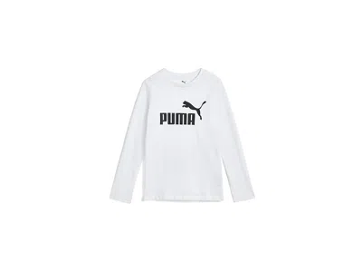 Puma Core Foundations Long Sleeve T-shirt Boy's T Shirt White : Md (10-12 Big Kid)