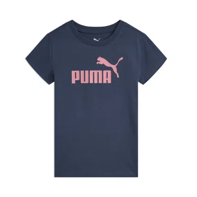 Puma Core Pack No. 1 Logo Little Kids' T-shirt In Blue