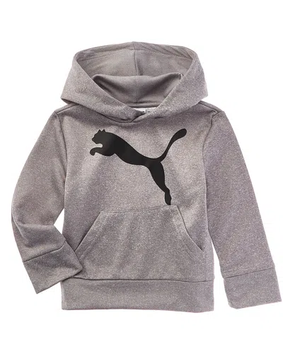 Puma Core Pack Poly Fleece Pullover Hoodie In Gray